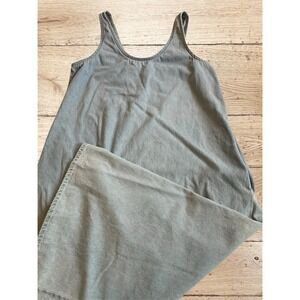 Vermont Country Store Dress Denim Jumper Light Blue Medium Relaxed USA Vtg